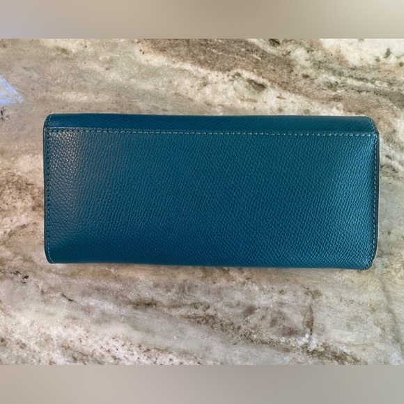 Coach Teal Folding Wallet - Picture 2 of 5